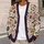 Halloween Pumpkins, Bats and Floral Blooms for Autumn Party Style Plus Size Women All-over Print Knitted Cardigan - 5