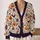Halloween Pumpkins, Bats and Floral Blooms for Autumn Party Style Plus Size Women All-over Print Knitted Cardigan - 2
