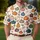 Autumn Pumpkin and Coquette Bow Harvest Style for Thanksgiving Golf and Fall Outings Men's Polo Shirt - 4