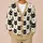 Whimsical Black Cat Faces With Pink Ears For Cozy Everyday Layering And Gifts All-over Print Knitted Cardigan - 6