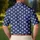 Navy Floral Motif for Golf and Pickleball Days, Active Outdoor Players and Fans Men's Polo Shirt - 5