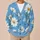 Blue Daisy Floral Layering Style For Everyday Outfits And Garden Gatherings For Women All-over Print Knitted Cardigan - 6
