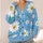 Blue Daisy Floral Layering Style For Everyday Outfits And Garden Gatherings For Women All-over Print Knitted Cardigan - 4