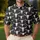 Western Longhorn Skull Motif for Ranch Style Weekend Wear and Country Music Fans Outdoors Men's Polo Shirt - 4