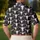 Western Longhorn Skull Motif for Ranch Style Weekend Wear and Country Music Fans Outdoors Men's Polo Shirt - 5