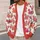 Cheerful Pink and Red Crab Motif for Coastal Everyday Layering, Women's Gift All-over Print Knitted Cardigan - 5