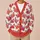 Cheerful Pink and Red Crab Motif for Coastal Everyday Layering, Women's Gift All-over Print Knitted Cardigan - 6