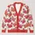 Cheerful Pink and Red Crab Motif for Coastal Everyday Layering, Women's Gift All-over Print Knitted Cardigan - 1