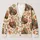 Watercolor Turkey Autumn Harvest Motifs for Thanksgiving Gatherings and Cozy Layering All-over Print Knitted Cardigan - 1