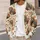 Watercolor Turkey Autumn Harvest Motifs for Thanksgiving Gatherings and Cozy Layering All-over Print Knitted Cardigan - 5