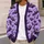 Cute Purple Bat Halloween Style for Cozy Everyday Layering and Playful Gothic Gifting All-over Print Knitted Cardigan - 5