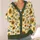 Sunflower and Greenery Motif for Casual Bohemian Weekend Layering, Everyday Women’s Style All-over Print Knitted Cardigan - 4