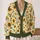 Sunflower and Greenery Motif for Casual Bohemian Weekend Layering, Everyday Women’s Style All-over Print Knitted Cardigan - 2