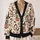 Halloween Skeleton Broom Scene For Cozy Autumn Layering, Women’s Spooky Wardrobe All-over Print Knitted Cardigan - 2