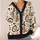 Halloween Skeleton Broom Scene For Cozy Autumn Layering, Women’s Spooky Wardrobe All-over Print Knitted Cardigan - 4