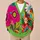 Retro Botanical Color Blocks For Colorful Autumn Layering, Vacation Dates And Travel All-over Print Knitted Cardigan - 6