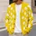 Sunny Yellow Polka Dot Everyday Layering Style for Women Casual Bohemian Wardrobes All-over Print Knitted Cardigan - 5