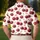 Red Cherry Fruit Motif for Summer Golf Tennis Vacation Style for Women Travelers Men's Polo Shirt - 5