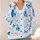 Blue Butterfly Floral Garden for Relaxed Holiday Layering and Everyday Women's Wear All-over Print Knitted Cardigan - 4