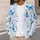 Blue Butterfly Floral Garden for Relaxed Holiday Layering and Everyday Women's Wear All-over Print Knitted Cardigan - 5