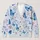 Blue Butterfly Floral Garden for Relaxed Holiday Layering and Everyday Women's Wear All-over Print Knitted Cardigan - 1