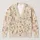 Whimsical White Rabbit Meadow Motifs for Spring Vacation Style and Relaxed Everyday Wear All-over Print Knitted Cardigan - 1