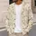 Whimsical White Rabbit Meadow Motifs for Spring Vacation Style and Relaxed Everyday Wear All-over Print Knitted Cardigan - 5