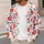 Red Blue Floral Bohemian Everyday Layering Style For Casual Fall Outfits For Women All-over Print Knitted Cardigan - 5
