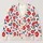Red Blue Floral Bohemian Everyday Layering Style For Casual Fall Outfits For Women All-over Print Knitted Cardigan - 1