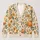 Autumn Daisies and Pumpkins for Cozy Fall Layering, Women's Seasonal Everyday Style All-over Print Knitted Cardigan - 1