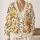 Autumn Daisies and Pumpkins for Cozy Fall Layering, Women's Seasonal Everyday Style All-over Print Knitted Cardigan - 2