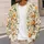 Autumn Daisies and Pumpkins for Cozy Fall Layering, Women's Seasonal Everyday Style All-over Print Knitted Cardigan - 5