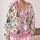 Pink Santa and Snowman Christmas Cheer for Festive Holiday Winter Celebrations All-over Print Knitted Cardigan - 2
