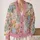 Pastel Patchwork Florals and Geometric Blocks for Spring Travel and Weekend Layering All-over Print Knitted Cardigan - 2