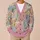Pastel Patchwork Florals and Geometric Blocks for Spring Travel and Weekend Layering All-over Print Knitted Cardigan - 6