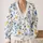 Blue Wildflowers And Golden Butterflies For Autumn Vacation And Everyday Layering All-over Print Knitted Cardigan - 2