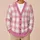 Pink Gingham Checks for Cozy Everyday Layering and Coffee Dates, Feminine Style All-over Print Knitted Cardigan - 6