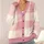 Blush Pink Buffalo Check For Cozy Autumn Layering And Casual Weekend Style For Women All-over Print Knitted Cardigan - 4