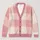 Blush Pink Buffalo Check For Cozy Autumn Layering And Casual Weekend Style For Women All-over Print Knitted Cardigan - 1
