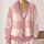 Blush Pink Buffalo Check For Cozy Autumn Layering And Casual Weekend Style For Women All-over Print Knitted Cardigan - 2
