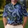 Blue Octopus And Ocean Flowers For Coastal Golf Days, Summer Leisure, Marine Lover Women Men's Polo Shirt - 4