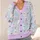 Pastel Castle And Mouse Ear Motifs For Magical Theme Park Trips And Family Vacations All-over Print Knitted Cardigan - 4