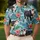 Hereford Cows Amid Tropical Blooms for Country Summer Gatherings and Farm Days Men's Polo Shirt - 4