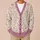 Dusty Rose Vintage Floral Motifs For Layering And Elegant Everyday Fall Style For Women All-over Print Knitted Cardigan - 6