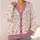 Dusty Rose Vintage Floral Motifs For Layering And Elegant Everyday Fall Style For Women All-over Print Knitted Cardigan - 4