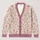Dusty Rose Vintage Floral Motifs For Layering And Elegant Everyday Fall Style For Women All-over Print Knitted Cardigan - 1