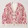 Magenta Damask Florals for Everyday Layering, Casual Elegance, and Romantic Wardrobes All-over Print Knitted Cardigan - 1
