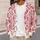 Magenta Damask Florals for Everyday Layering, Casual Elegance, and Romantic Wardrobes All-over Print Knitted Cardigan - 5