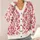 Magenta Damask Florals for Everyday Layering, Casual Elegance, and Romantic Wardrobes All-over Print Knitted Cardigan - 4