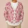 Magenta Damask Florals for Everyday Layering, Casual Elegance, and Romantic Wardrobes All-over Print Knitted Cardigan - 6